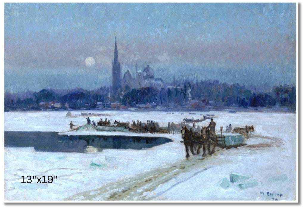 Ice Cutters, Longueuil | Maurice Cullen | Oil On Canvas