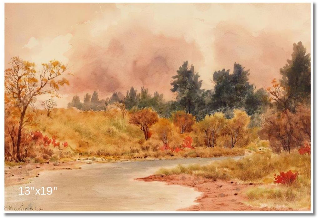 Autumn Creek, Still Waters | Thomas Mower Martin | Watercolour