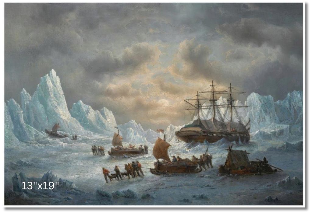 HMS Resolute In Search Of Sir John Franklin, 1850 | François Etienne Musin | Oil On Canvas