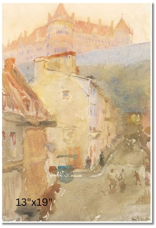 Château Frontenac Sous Le Fort | Henry Sandham | Watercolour