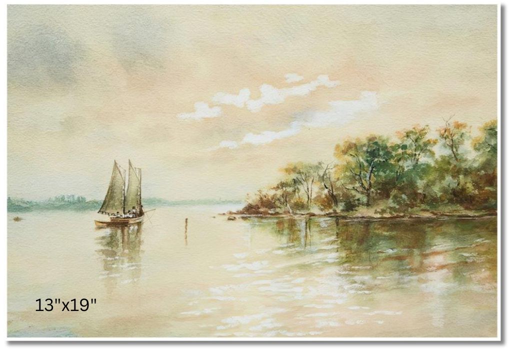 Sailboat On The Lake | Thomas Mower Martin | Watercolour