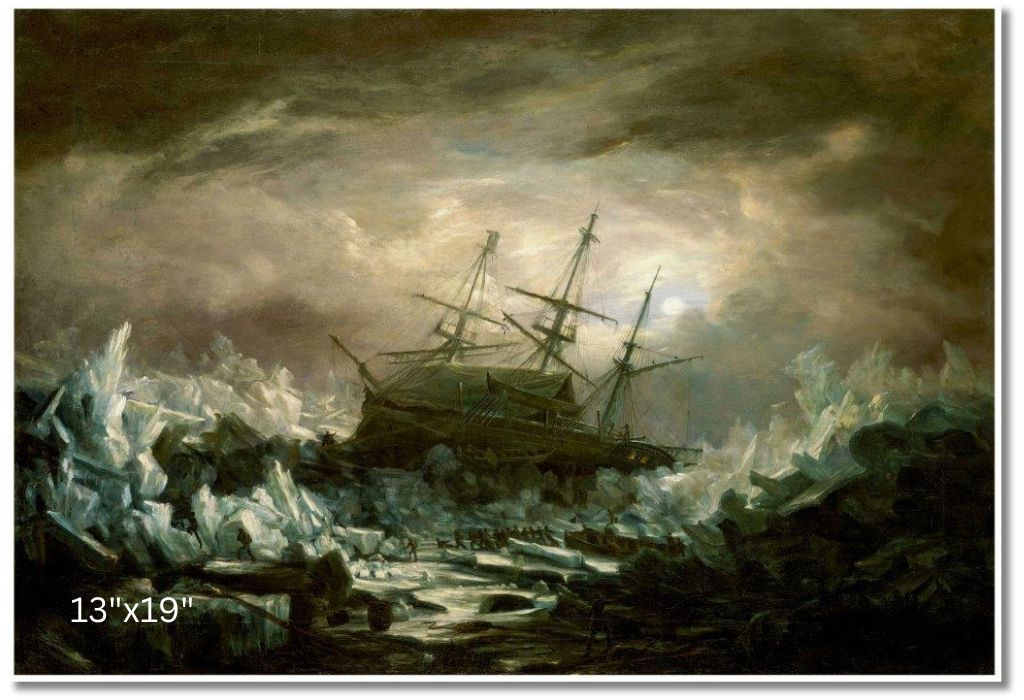 Perilous Position Of HMS Terror, Captain Back, In The Arctic Regions In The Summer of 1837 | William Smyth | Oil On Canvas