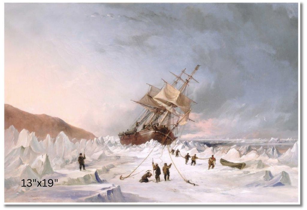 HMS Assistance In The Ice | Thomas Sewell Robins | Oil On Canvas