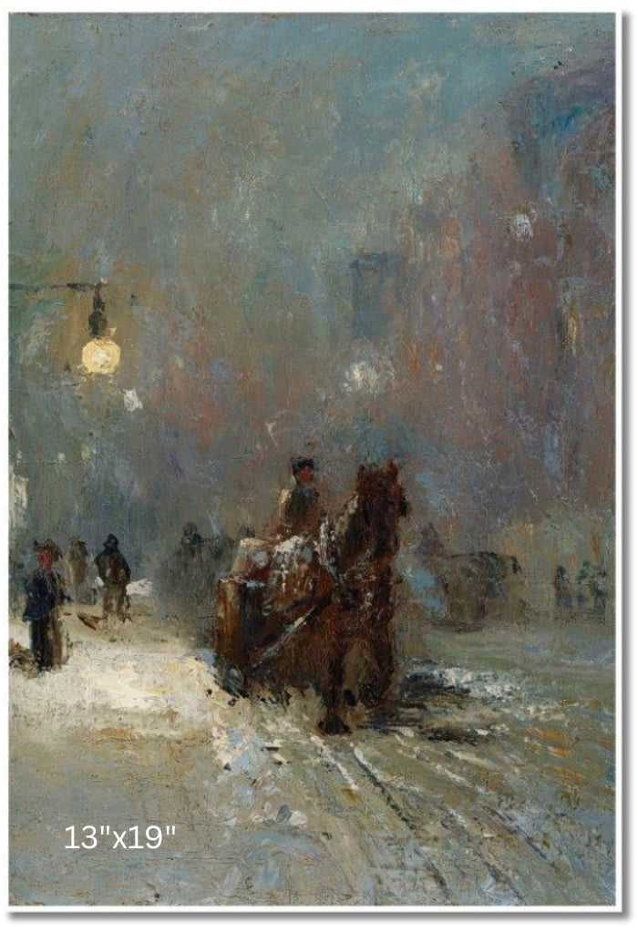 Winter Evening On Craig Street, Monstreal, 1912 | Maurice Cullen | Oil On Canvas