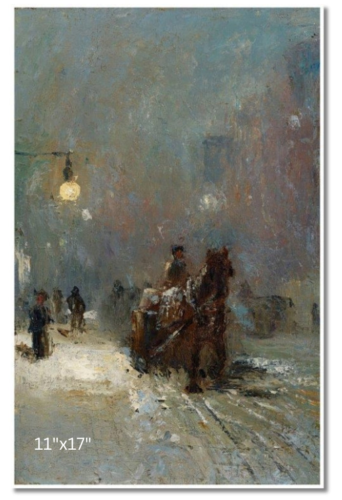 Winter Evening On Craig Street, Monstreal, 1912 | Maurice Cullen | Oil On Canvas