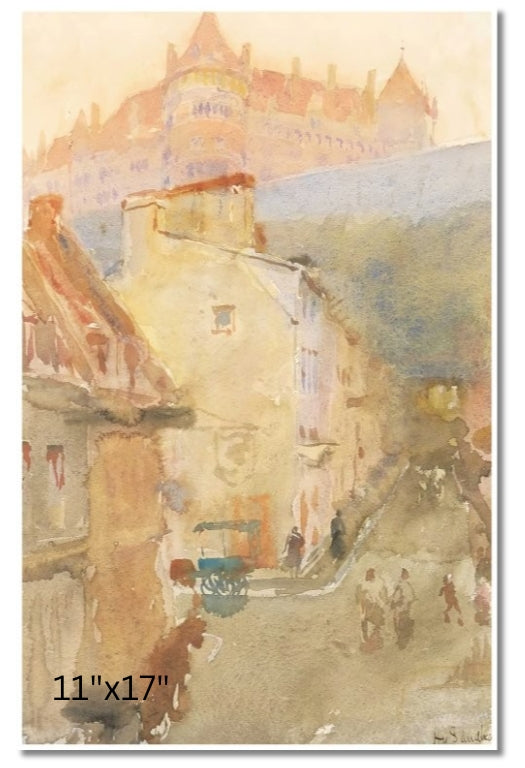 Château Frontenac Sous Le Fort | Henry Sandham | Watercolour