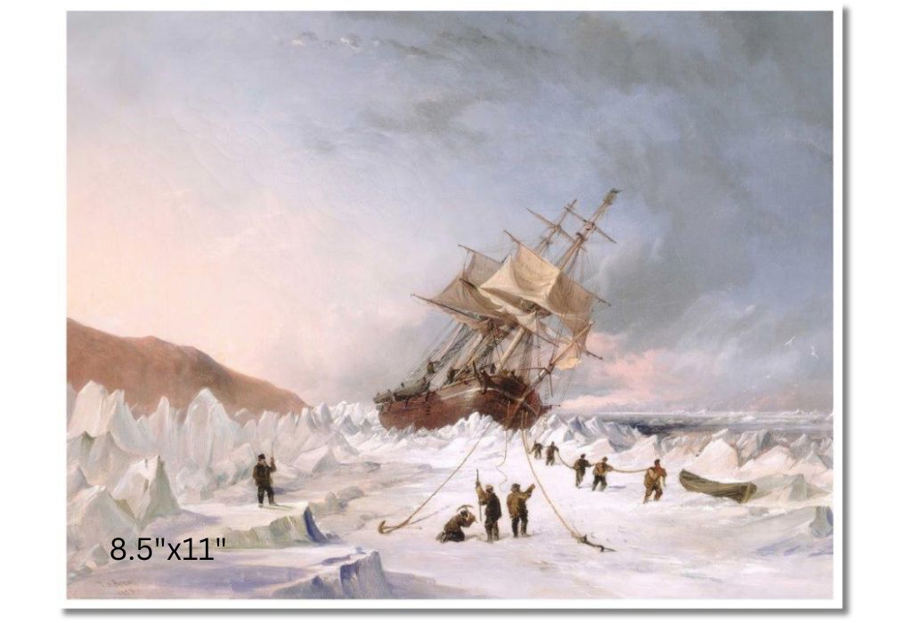 HMS Assistance In The Ice | Thomas Sewell Robins | Oil On Canvas