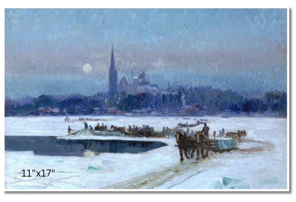 Ice Cutters, Longueuil | Maurice Cullen | Oil On Canvas
