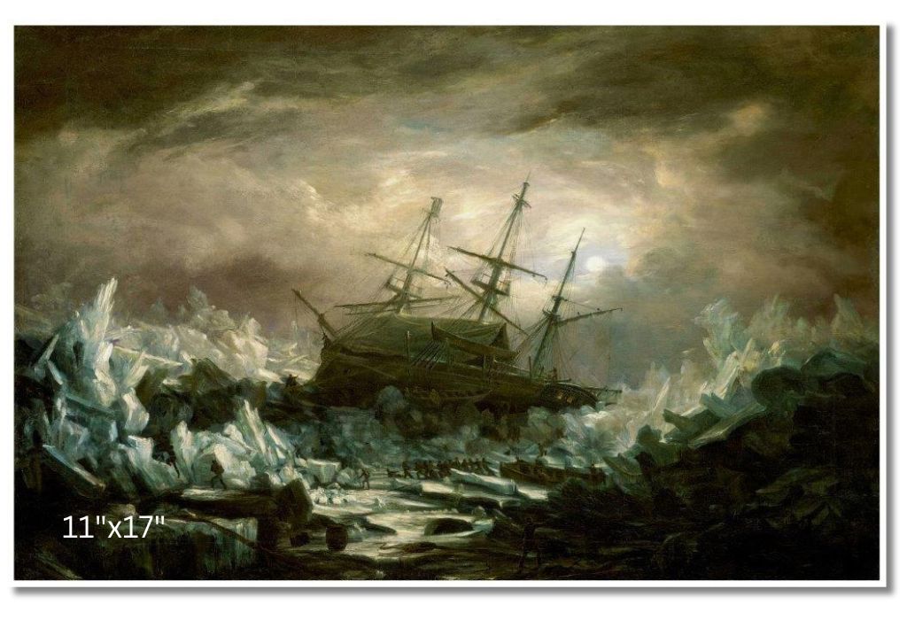 Perilous Position Of HMS Terror, Captain Back, In The Arctic Regions In The Summer of 1837 | William Smyth | Oil On Canvas