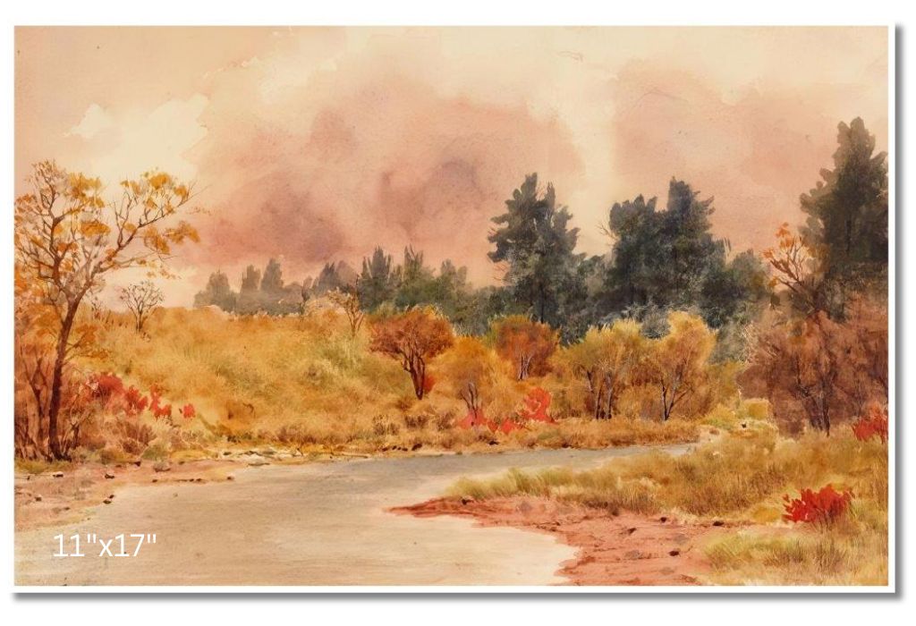Autumn Creek, Still Waters | Thomas Mower Martin | Watercolour