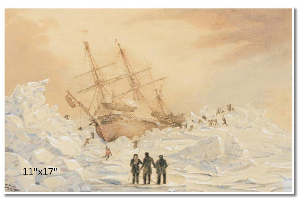 HMS Terror Trapped In Pack Ice In The Frozen Straight | William Smyth | Watercolour