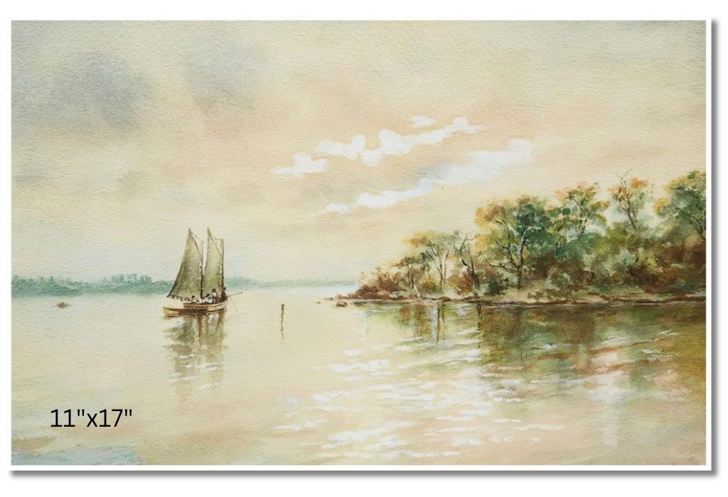 Sailboat On The Lake | Thomas Mower Martin | Watercolour