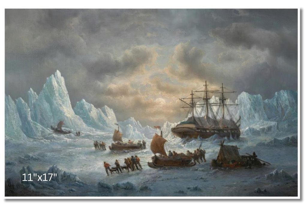 HMS Resolute In Search Of Sir John Franklin, 1850 | François Etienne Musin | Oil On Canvas