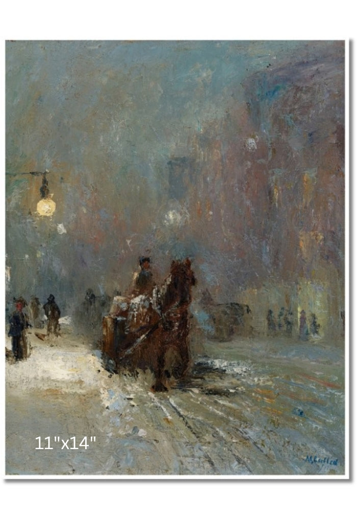 Winter Evening On Craig Street, Monstreal, 1912 | Maurice Cullen | Oil On Canvas