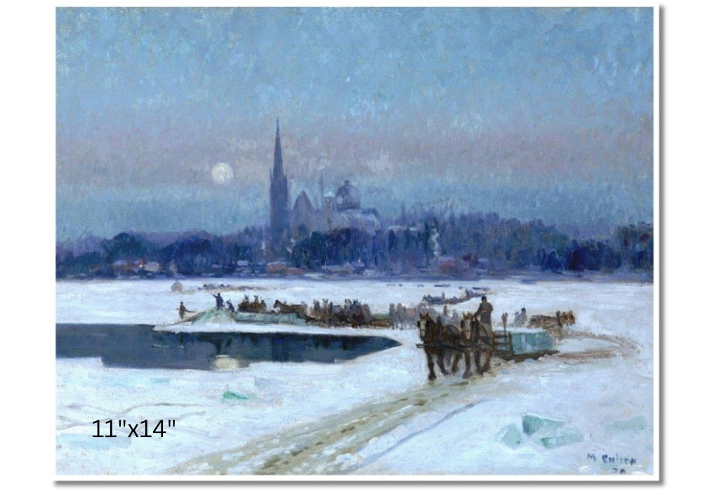 Ice Cutters, Longueuil | Maurice Cullen | Oil On Canvas