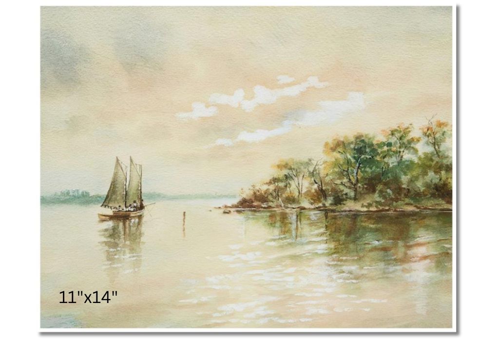 Sailboat On The Lake | Thomas Mower Martin | Watercolour