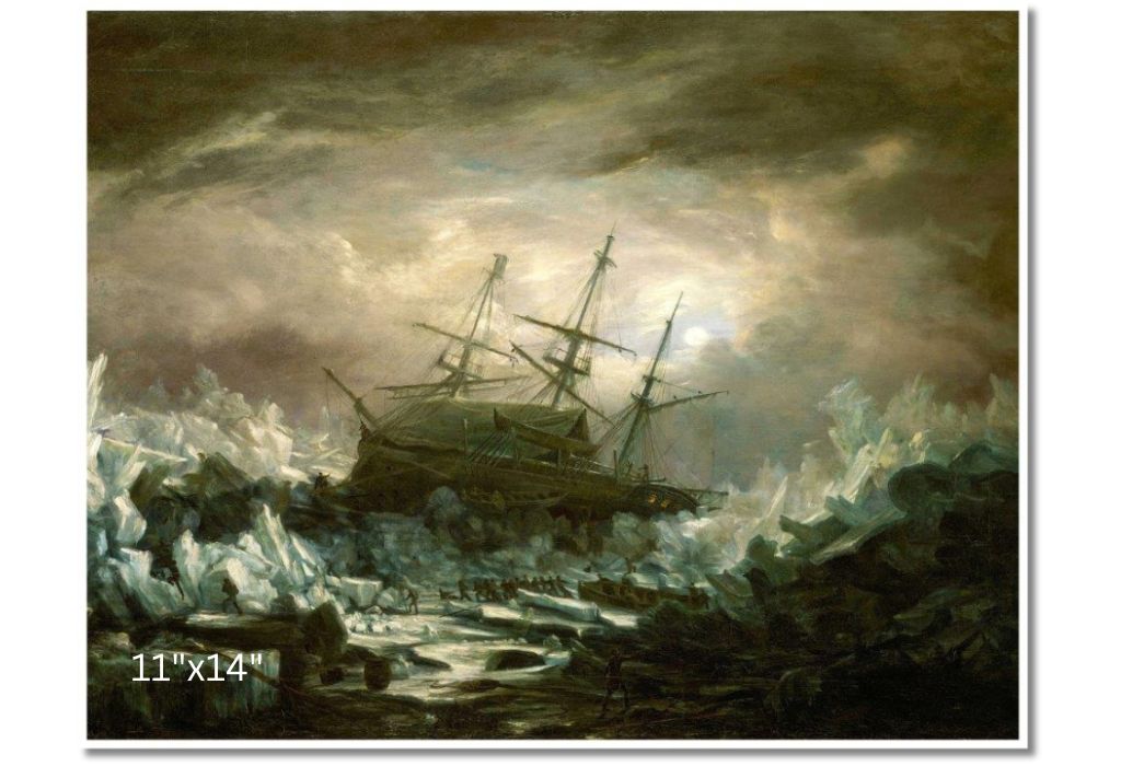 Perilous Position Of HMS Terror, Captain Back, In The Arctic Regions In The Summer of 1837 | William Smyth | Oil On Canvas