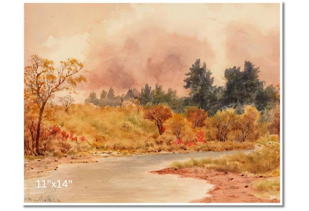 Autumn Creek, Still Waters | Thomas Mower Martin | Watercolour