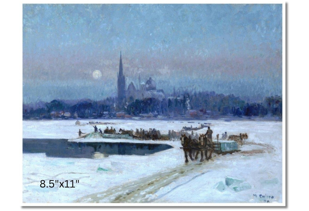 Ice Cutters, Longueuil | Maurice Cullen | Oil On Canvas