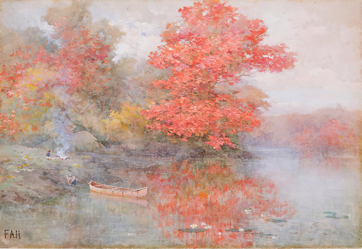 Camp Scene On The Ottawa | Frances A. B. Hopkins | Watercolour