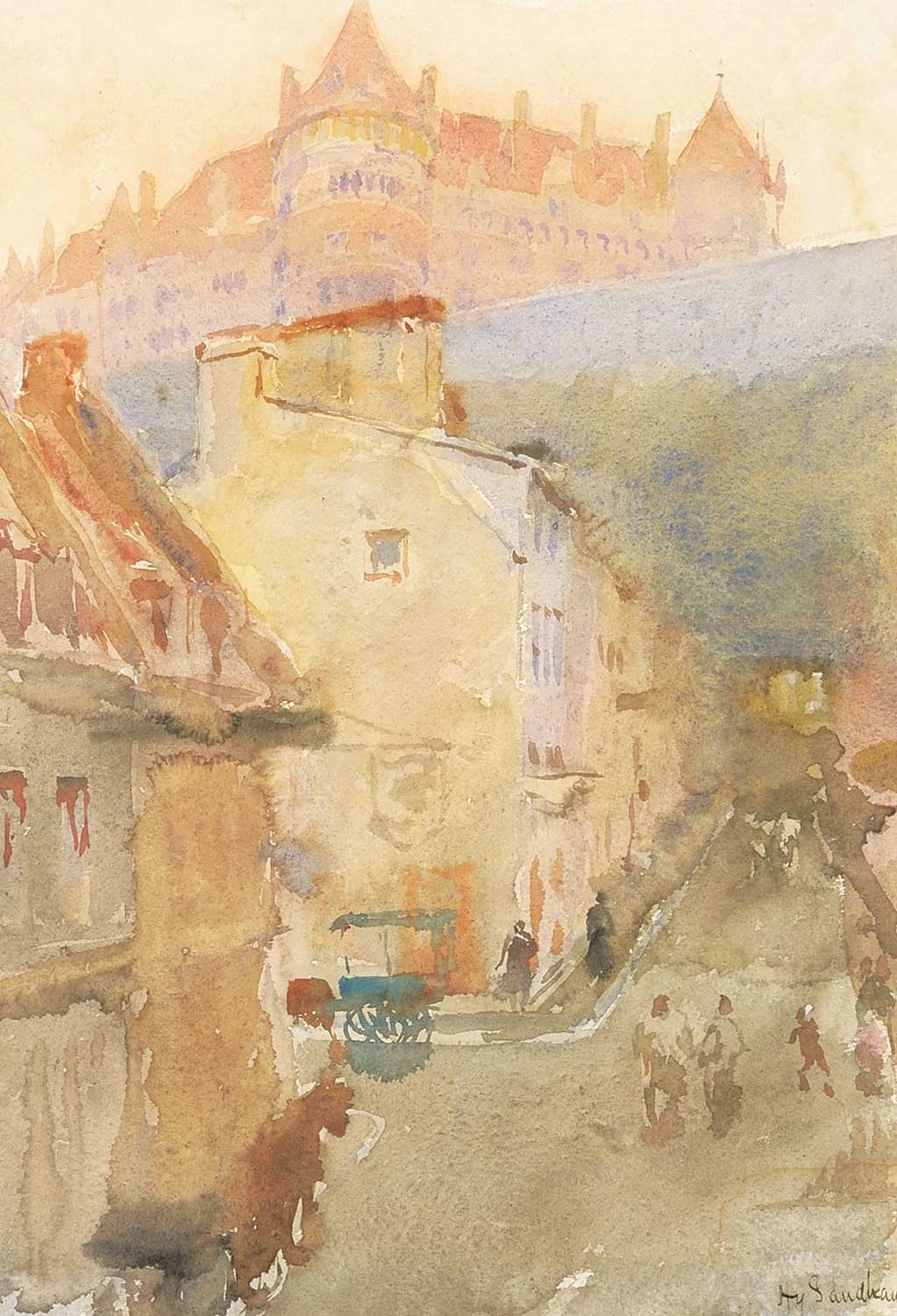 Château Frontenac Sous Le Fort | Henry Sandham | Watercolour