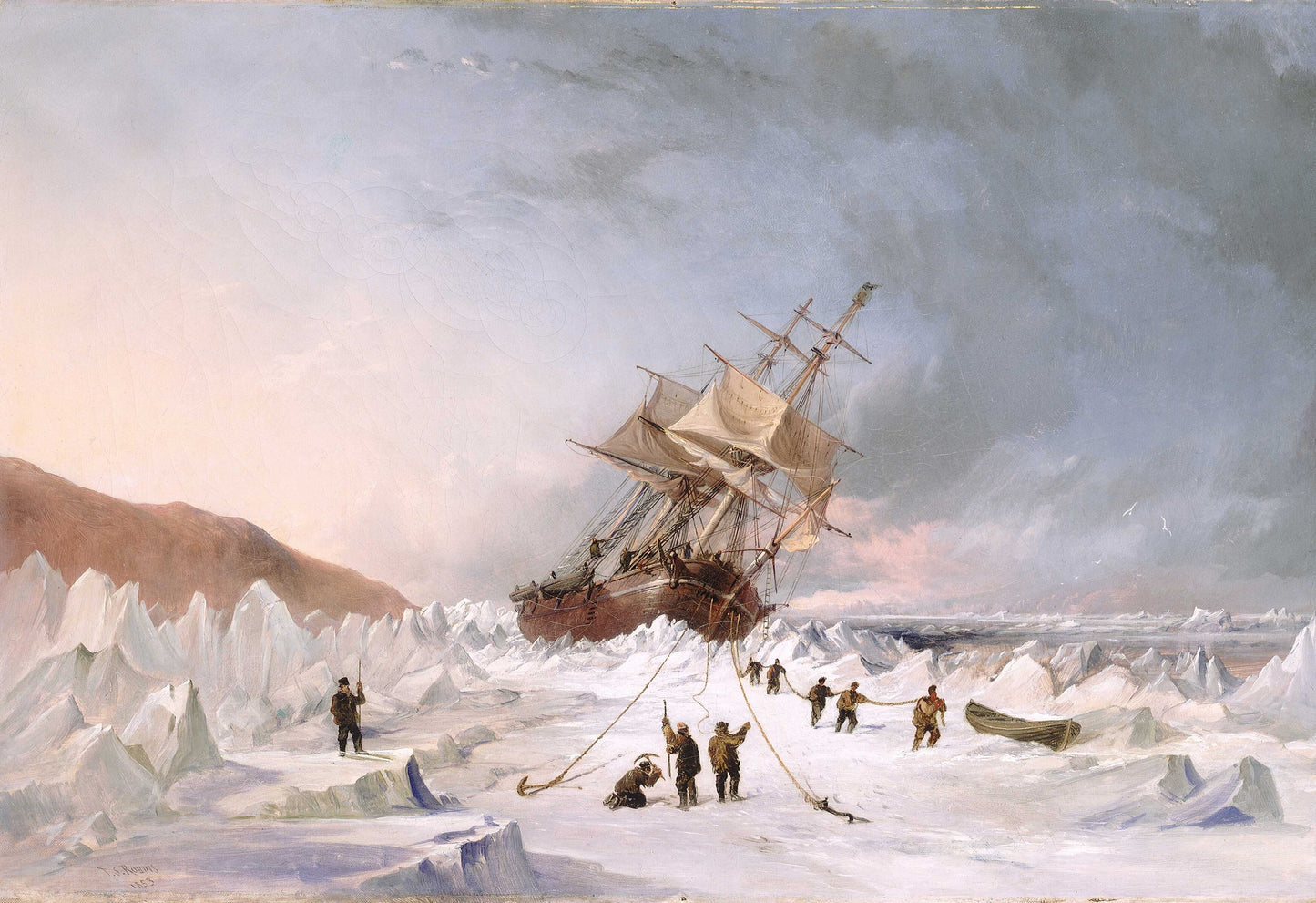 HMS Assistance In The Ice | Thomas Sewell Robins | Oil On Canvas