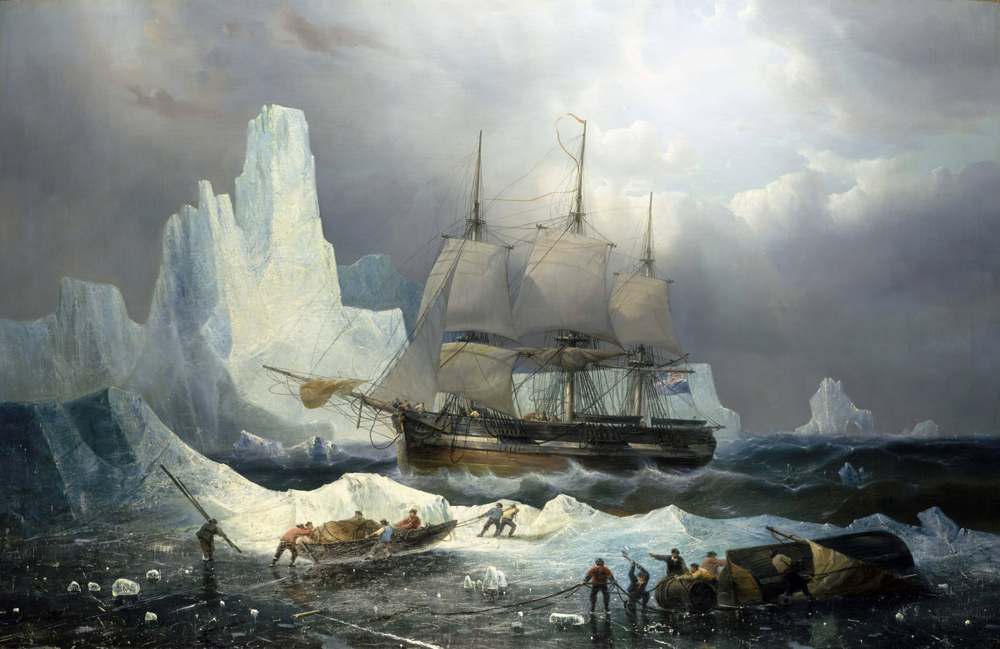 HMS Erebus In The Ice, 1846 | François Etienne Musin | Oil On Canvas