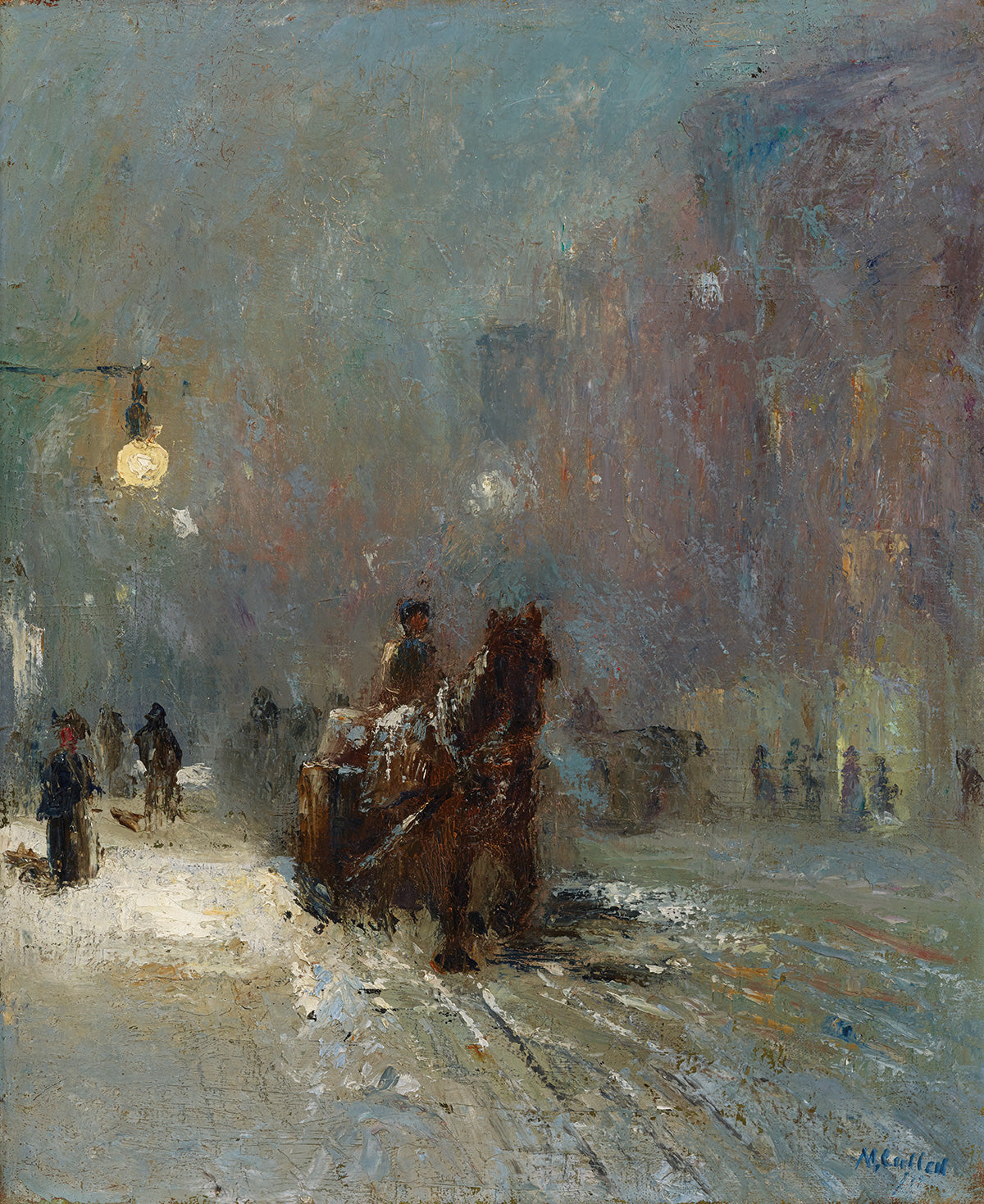 Winter Evening On Craig Street, Monstreal, 1912 | Maurice Cullen | Oil On Canvas