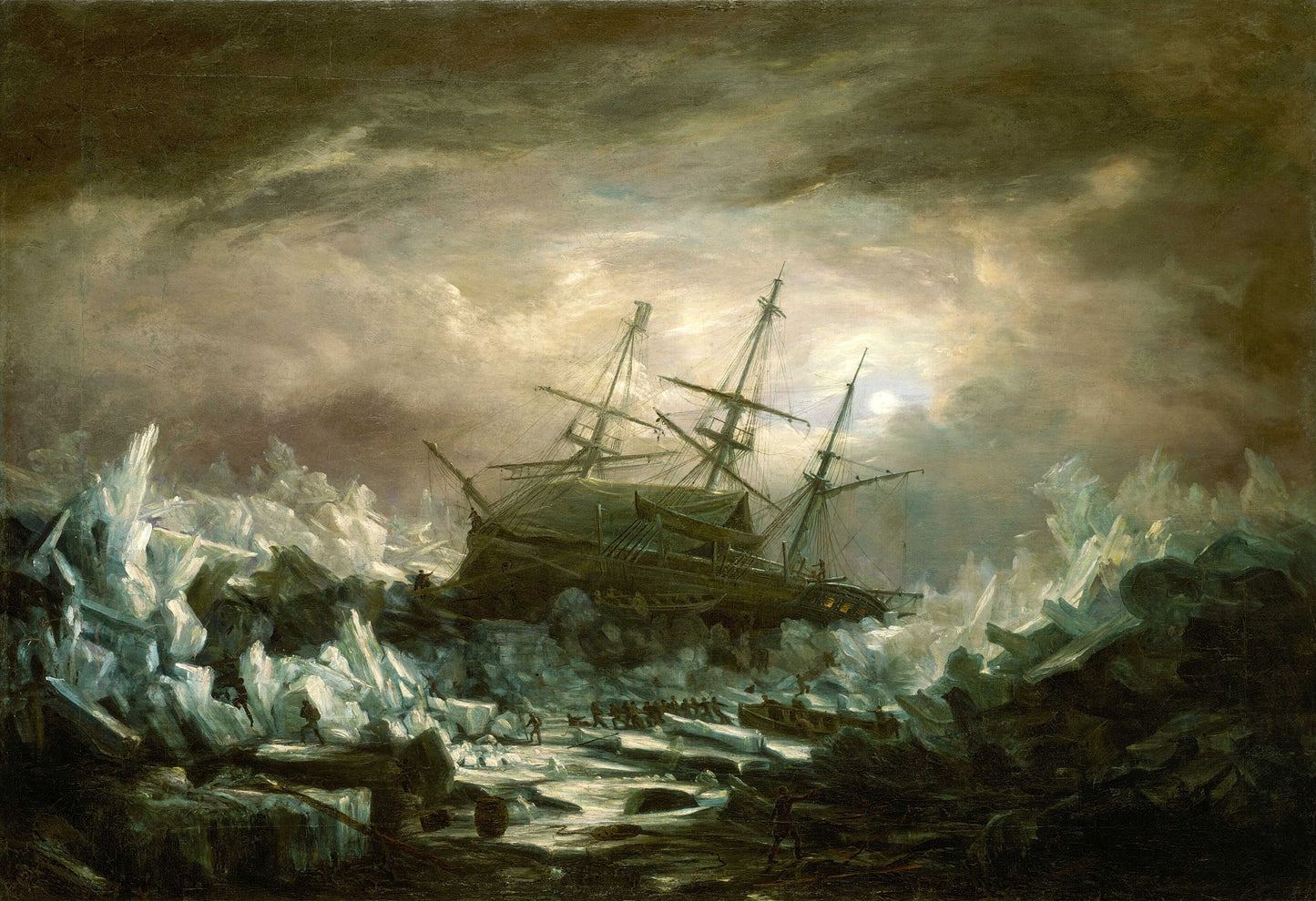 Perilous Position Of HMS Terror, Captain Back, In The Arctic Regions In The Summer of 1837 | William Smyth | Oil On Canvas
