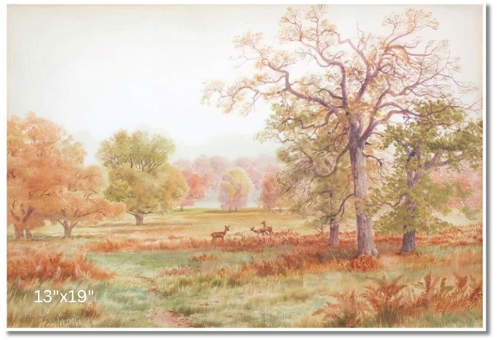 Deer In A Meadow | Thomas Mower Martin | Watercolour