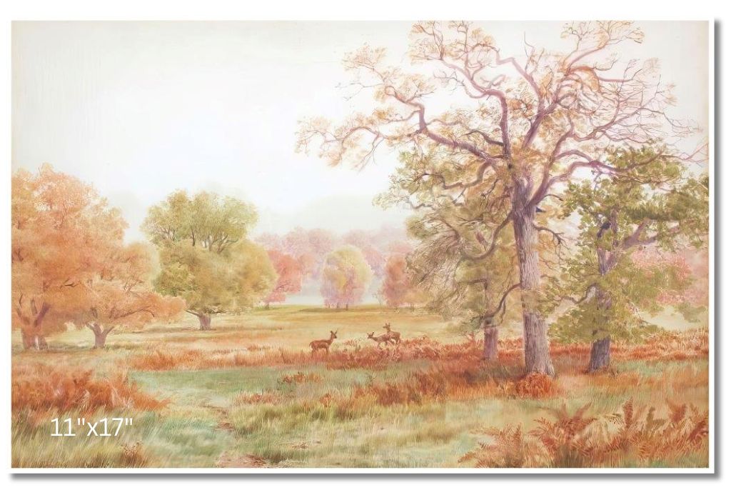 Deer In A Meadow | Thomas Mower Martin | Watercolour