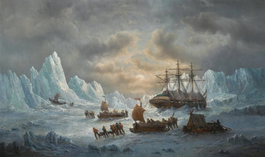 HMS Resolute In Search Of Sir John Franklin, 1850 | François Etienne Musin | Oil On Canvas