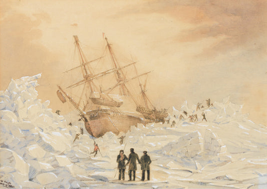 HMS Terror Trapped In Pack Ice In The Frozen Straight | William Smyth | Watercolour