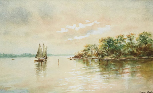 Sailboat On The Lake | Thomas Mower Martin | Watercolour