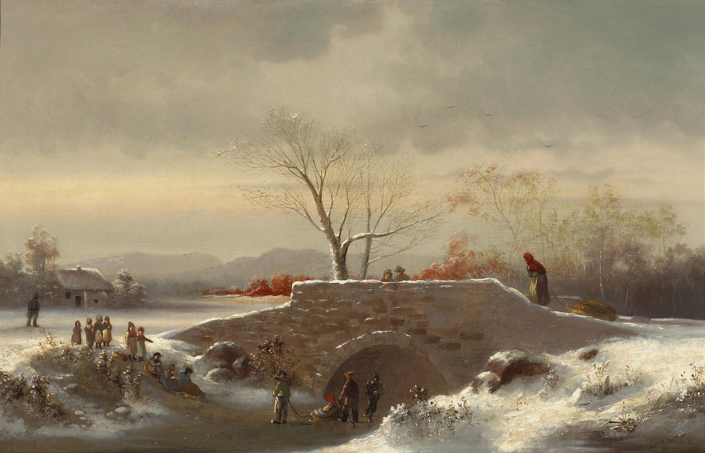 A Winter's Day | Cornelius Krieghoff | Oil On Canvas
